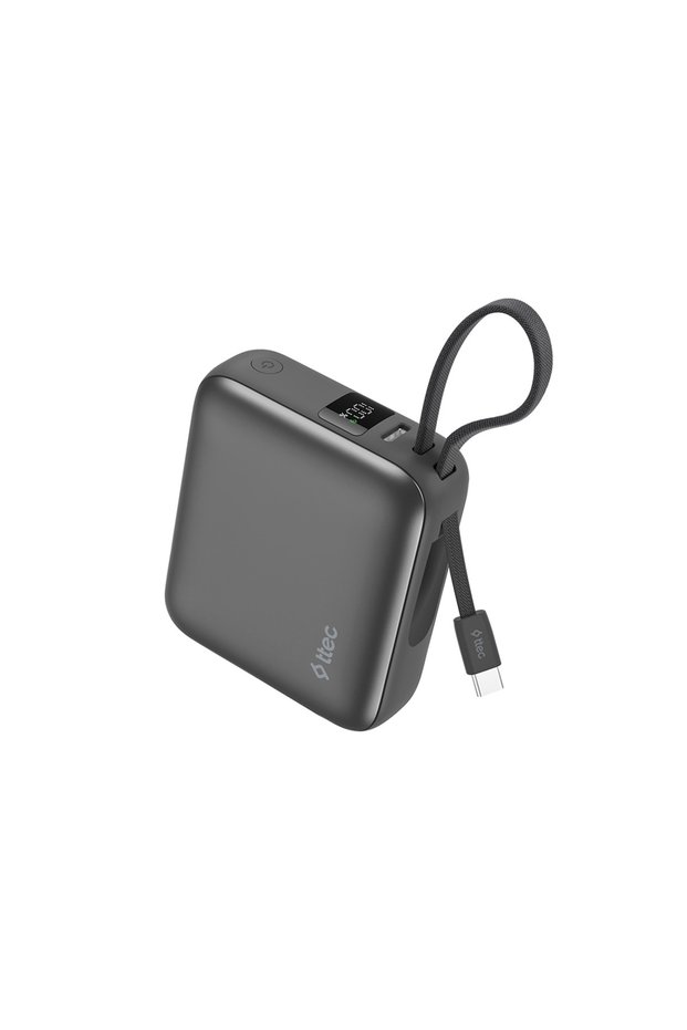 ReCharger Mini LCD 10.000mAh PD 35W USB-C Dahili Kablolu Taşınabilir Hızlı Şarj Aleti 2BB232GR