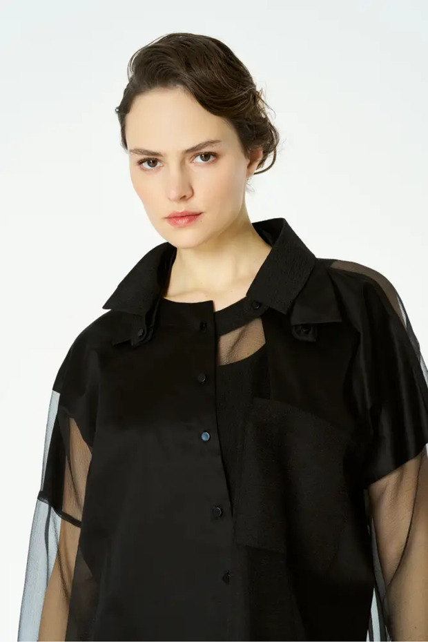 Kaus Gömlek - Siyah - 4