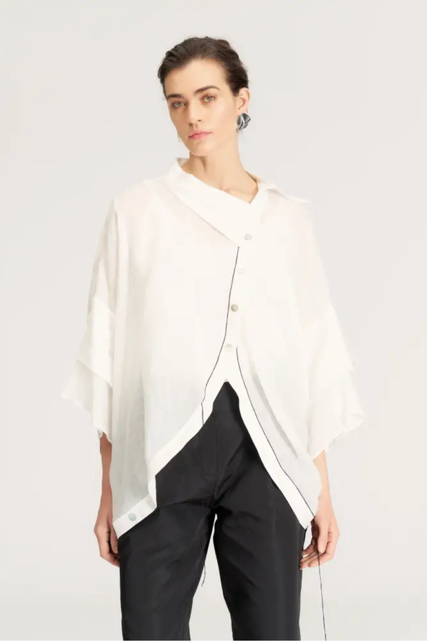 İnce Gömlek - Beyaz - 1
