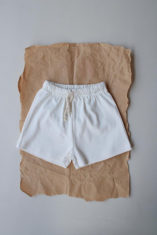 Beyaz Basic Şort - 2