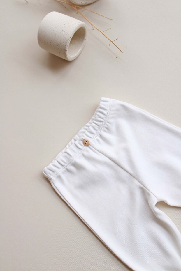 الجوارب القطنية الممشطة البيضاء - 4