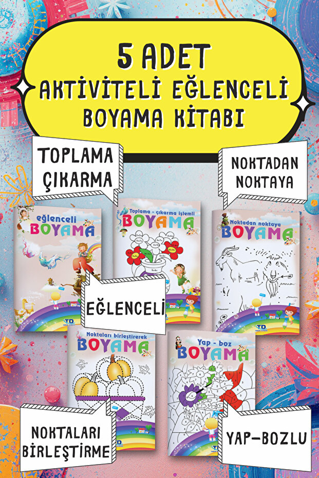 Activity Coloring Book (5 Book Set)