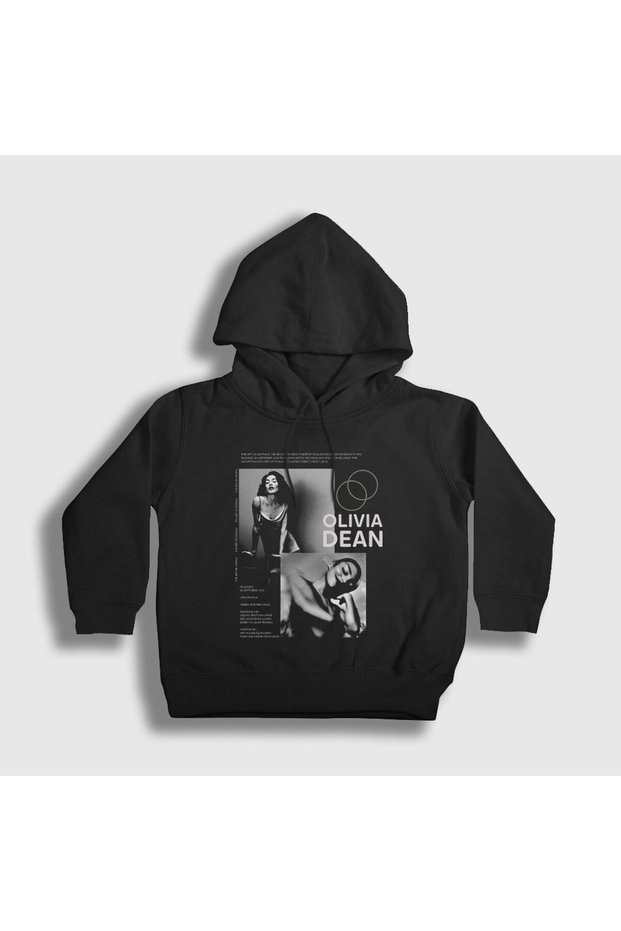 Unisex Kids Black the Art of Loving Olivia Dean Hooded Sweatshirt 594741Tt