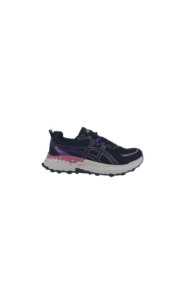Tayger 1638 Women's Black Purple Massage Effect Sole Mesh Walking Running Sports Shoes