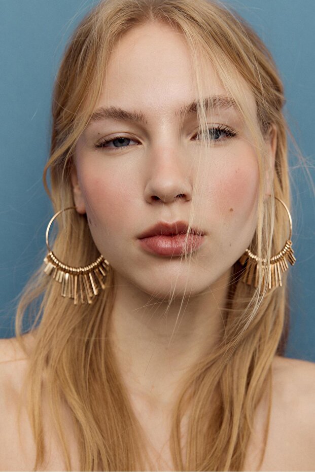 Dangle hoop earrings - 2