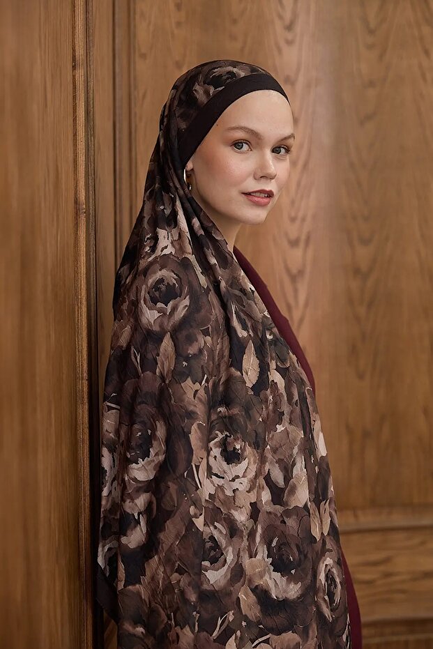 07 Desenli Bambu Şal - 1