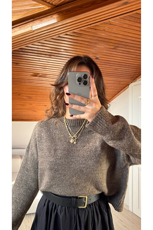 Basic Soft Textured Knit Sweater - 1