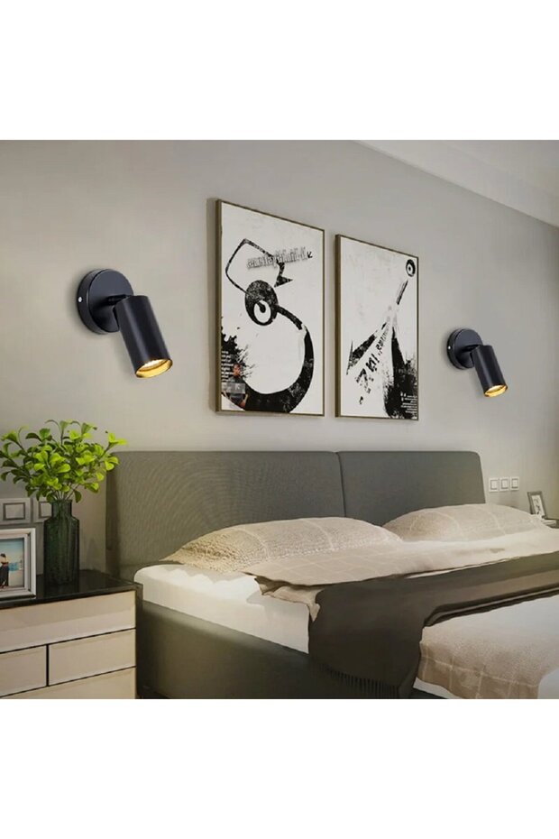 Modern Storyline Movable Headboard Black Bed Headboard Spotlight Appliance 1 Piece Price Includes Bulb (Bulb Included)