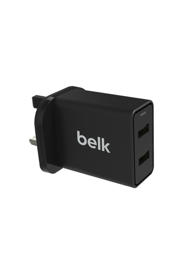 شاحن حائط من بيلك مزود بمنفذي USB بقوة 24 واط