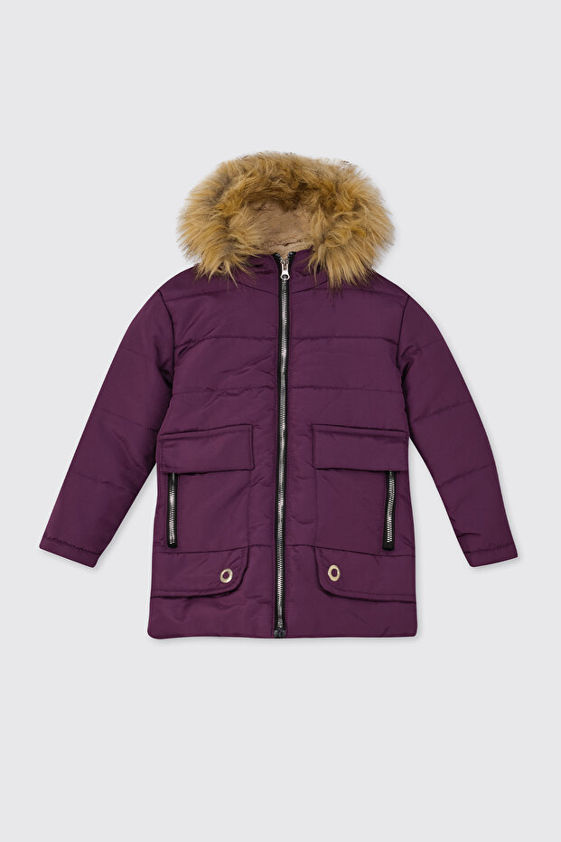 Kız Bebek Mürdüm Mont - 1