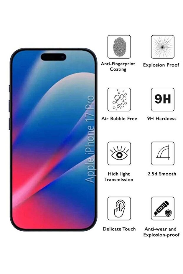 عرض مميز: غطاء سيليكون لهاتف آيفون 17 برو من آبل مع واقي شاشة مقوى - 4