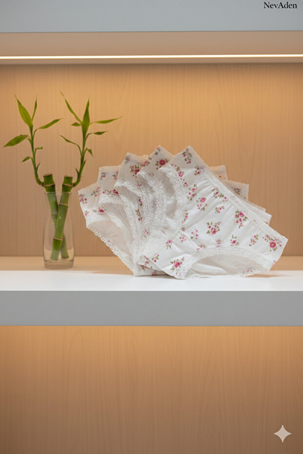 Mine Çiçekli Dantelli Bikini Tekli - 3