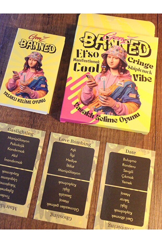 Banned Word Game Gen Z – 45 Cards 180 Words with Pouch Gift | Fun Group Game