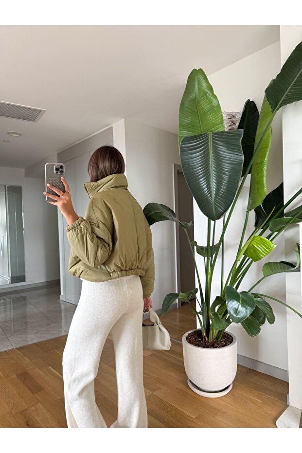 Kısa Şişme Bomber Mont - 3