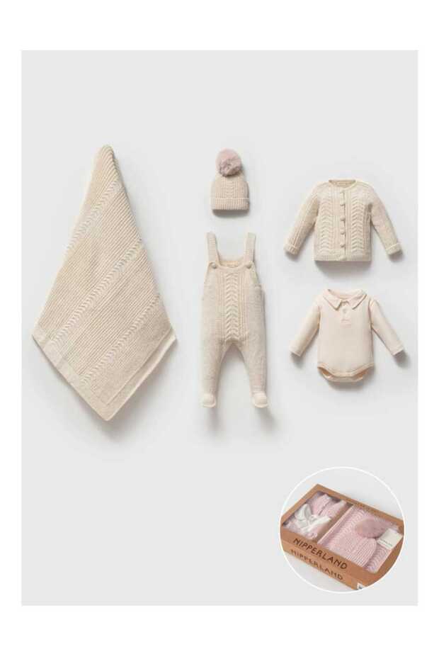 Unisex 0-3 Months Aran Haired Overalls Set of 5