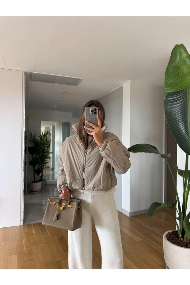 Kısa Şişme Bomber Mont - 2