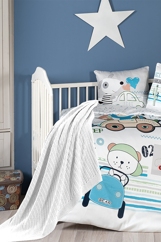 Joyce 100% Cotton Digital Printed Baby Duvet Cover Set - with Blanket