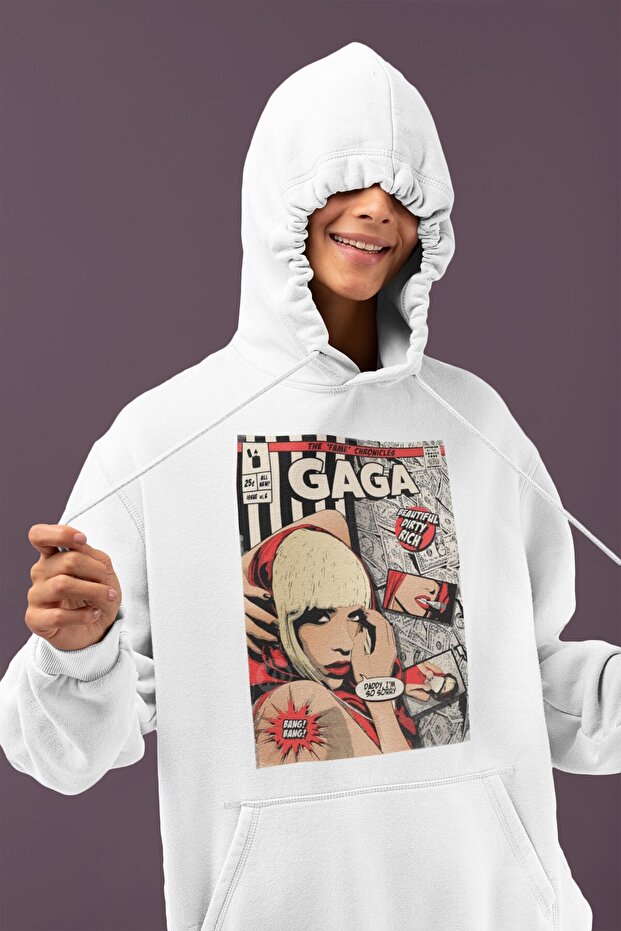 Lady Gaga Design Printed Unisex Oversized Singer Hoodie