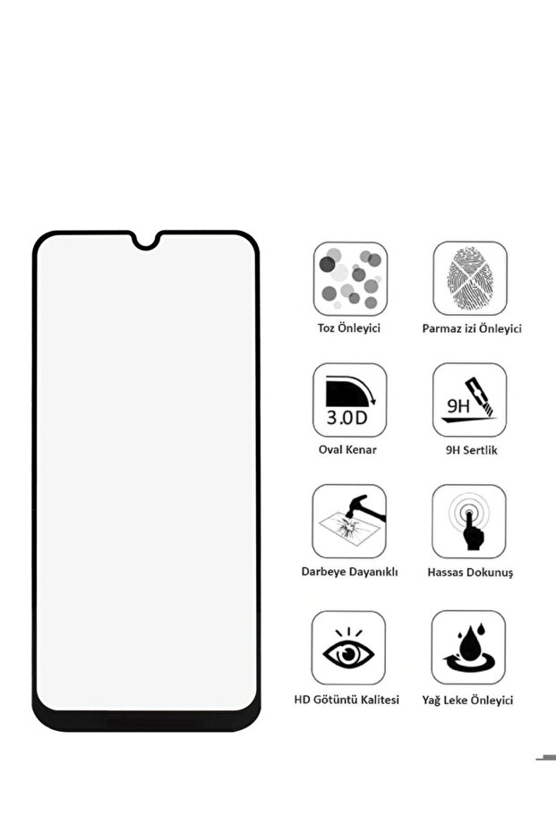 Redmi 15C Compatible Screen Protector 9D Full Coverage Glass Black - 2