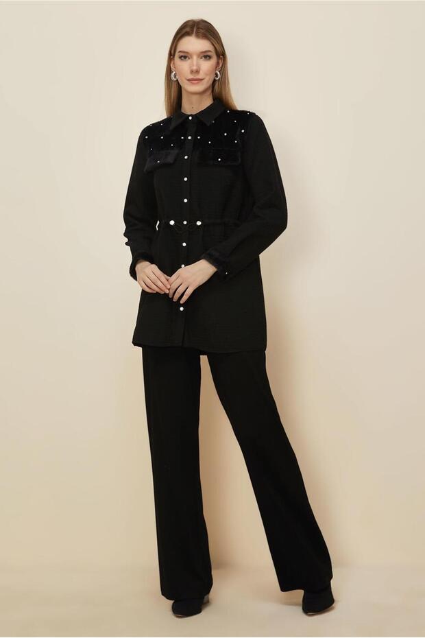 Faux Fur Detailed Tunic 46208