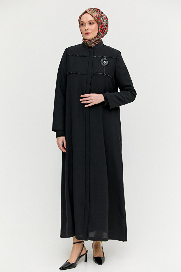 Fermuarlı Krep Ferace - 2