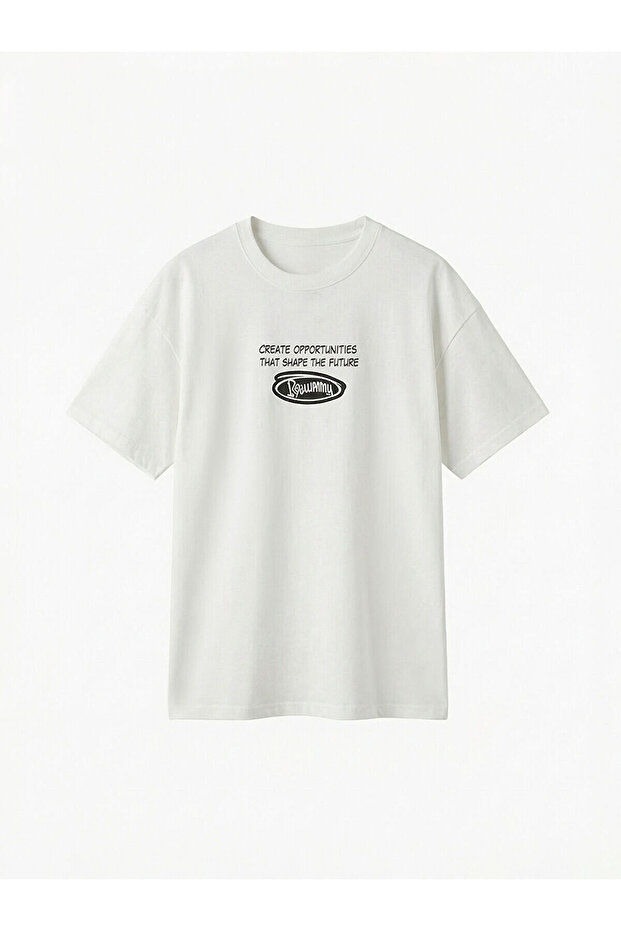Ecru Printed Boy's T-Shirt