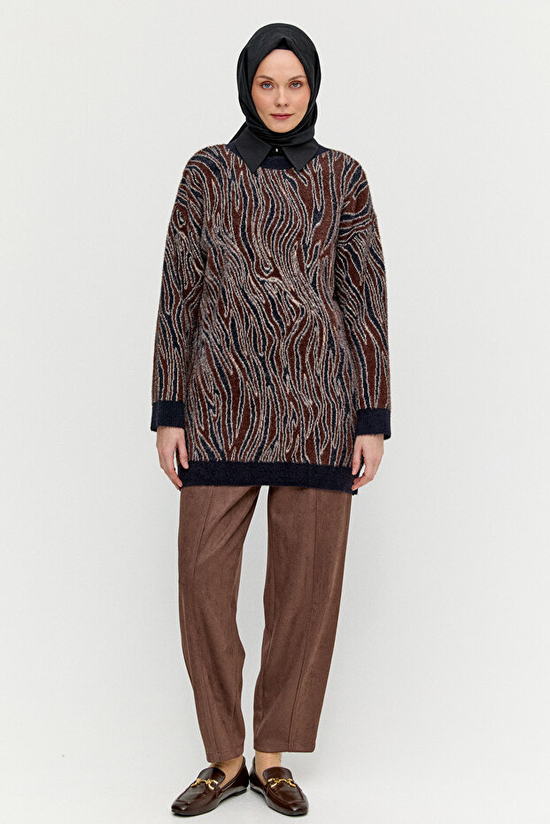 Desenli Triko Tunik - 1