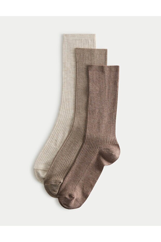 3'lü Ribanalı Çorap - 1