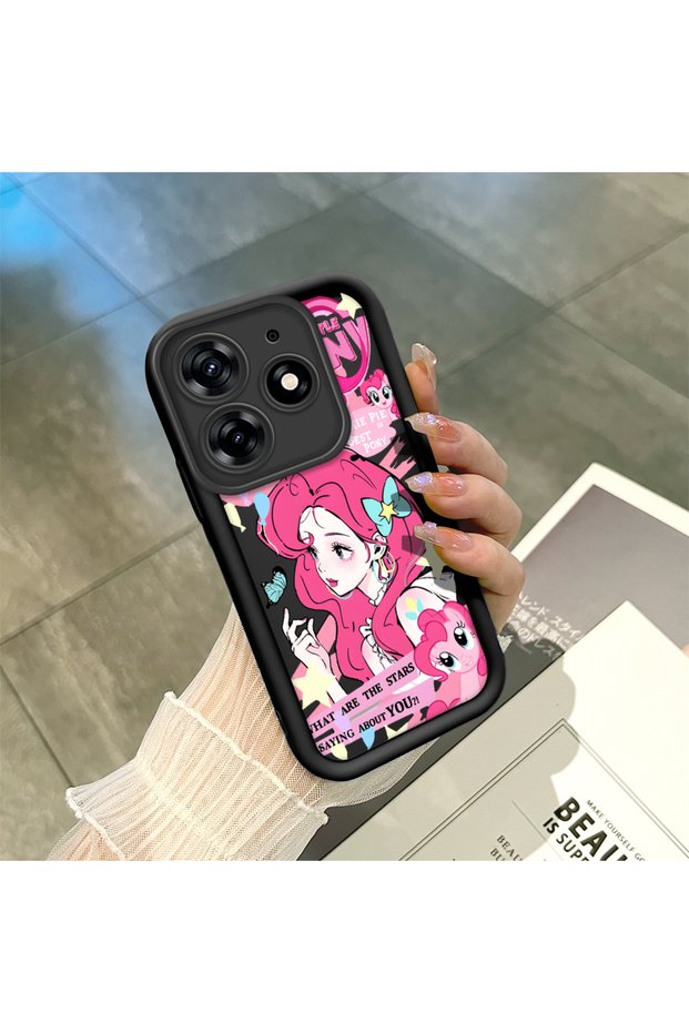 Tecno Spark 10 Pro 4g Compatible Silicone Material Shockproof Black Color Case My Little Pony