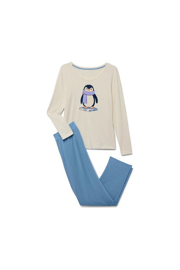 Kadın Pijama, Basic Penguen - 1