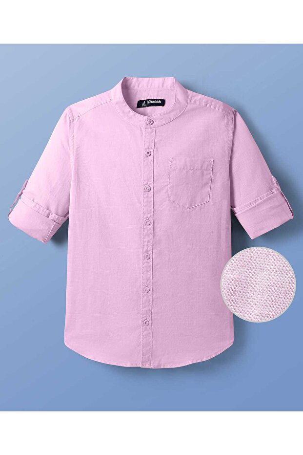 قميص سادة - وردي - 1