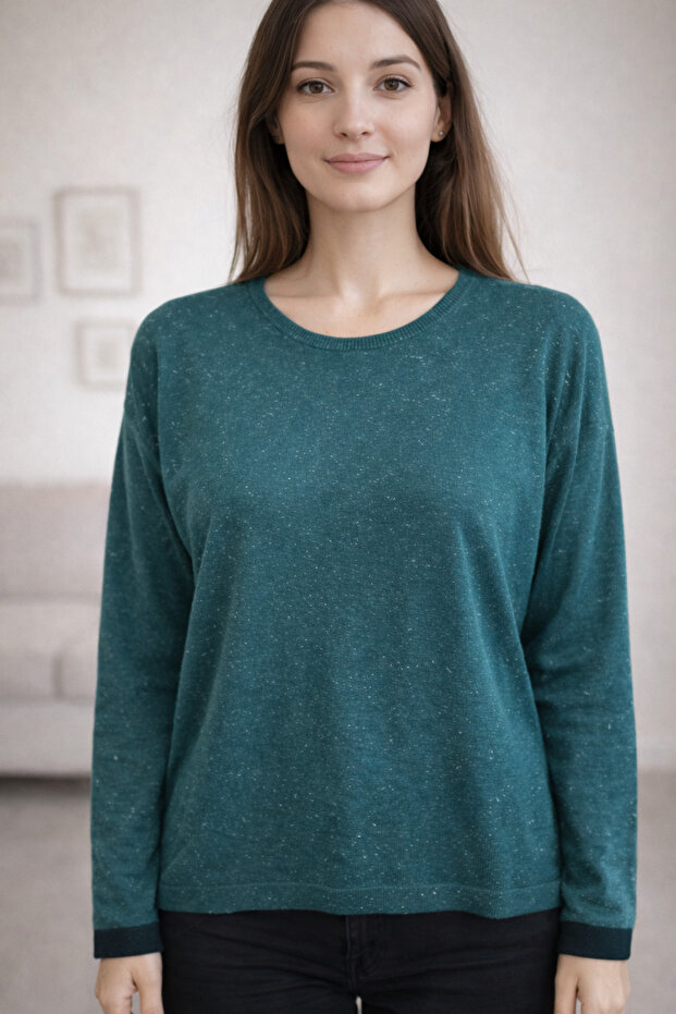 Simli Triko Bluz - 2