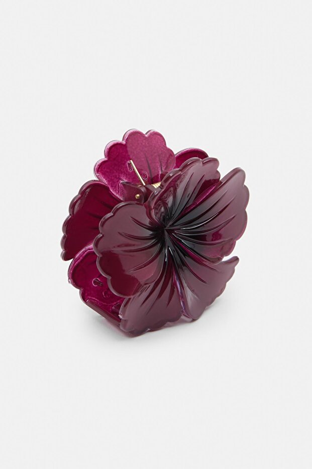 Çiçekli kürk tokası - 4