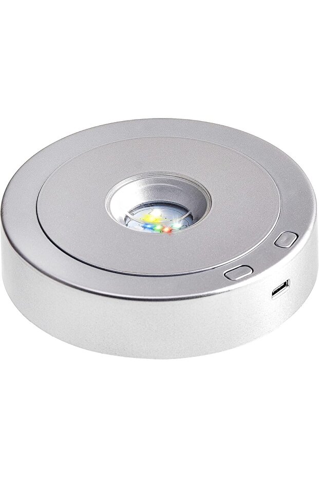 Rotating LED Display Base Crystal Display Base Stand,Suitable for Glass Crystal Spherical Artwork