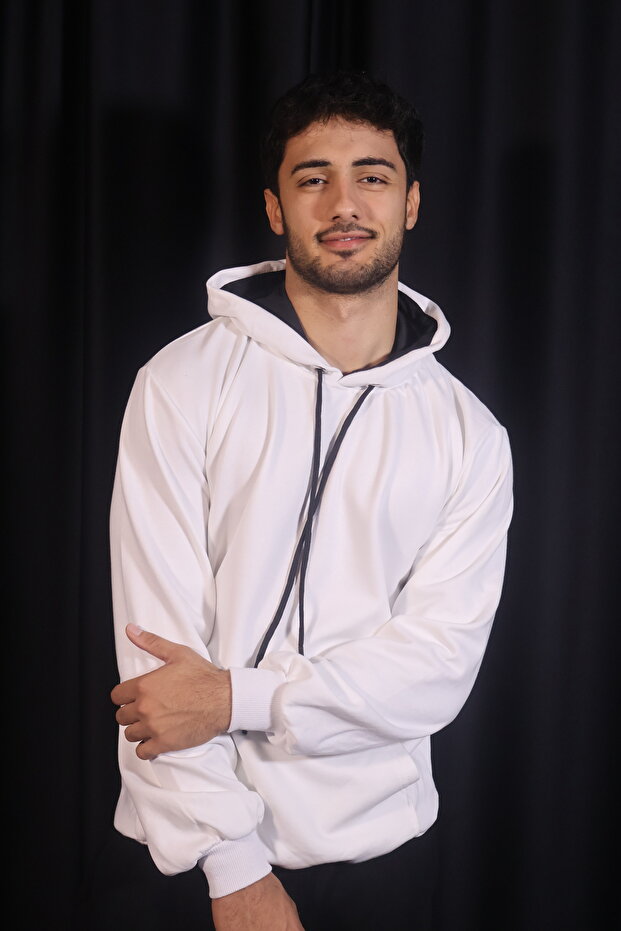 MERİNSMODA Erkek Premium Basic Kapüşonlu Sweatshirt - 4