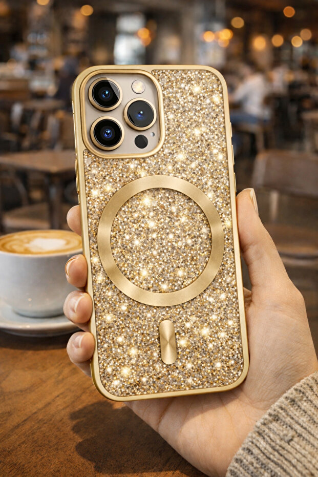 حافظة فضية اللون مقاومة للصدمات ومتوافقة مع آيفون 15 مع حافة كاميرا بارزة - 2