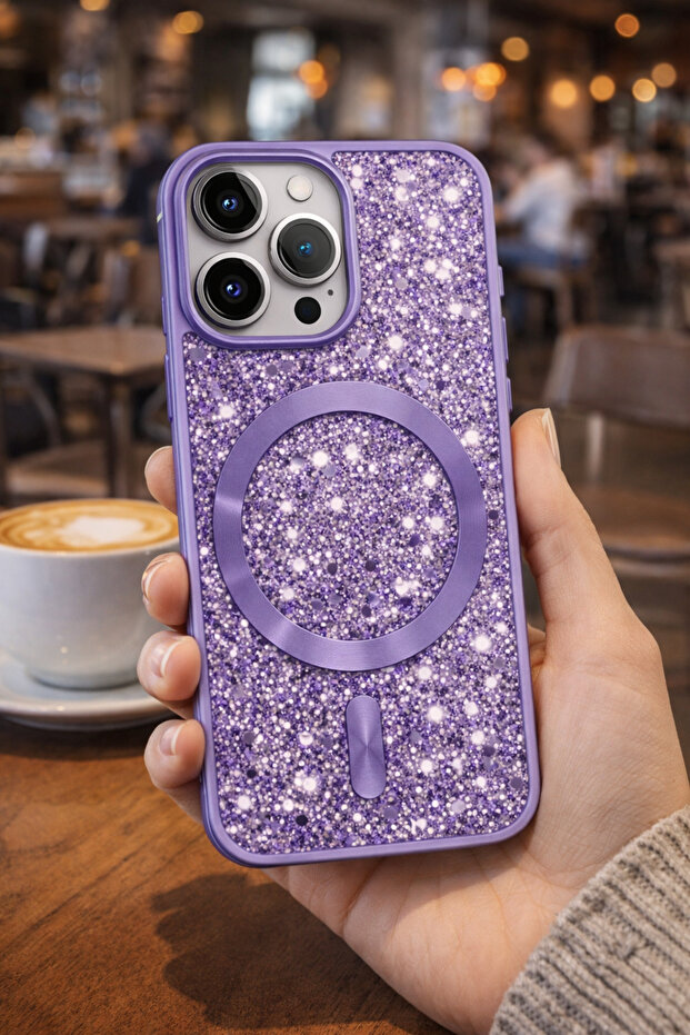 حافظة فضية اللون مقاومة للصدمات ومتوافقة مع آيفون 15 مع حافة كاميرا بارزة - 3