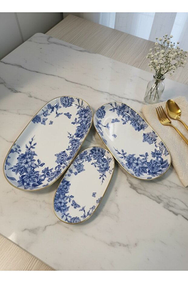 MARTHA SPRİNG TİME 3LÜ KAYIK TABAK - 2