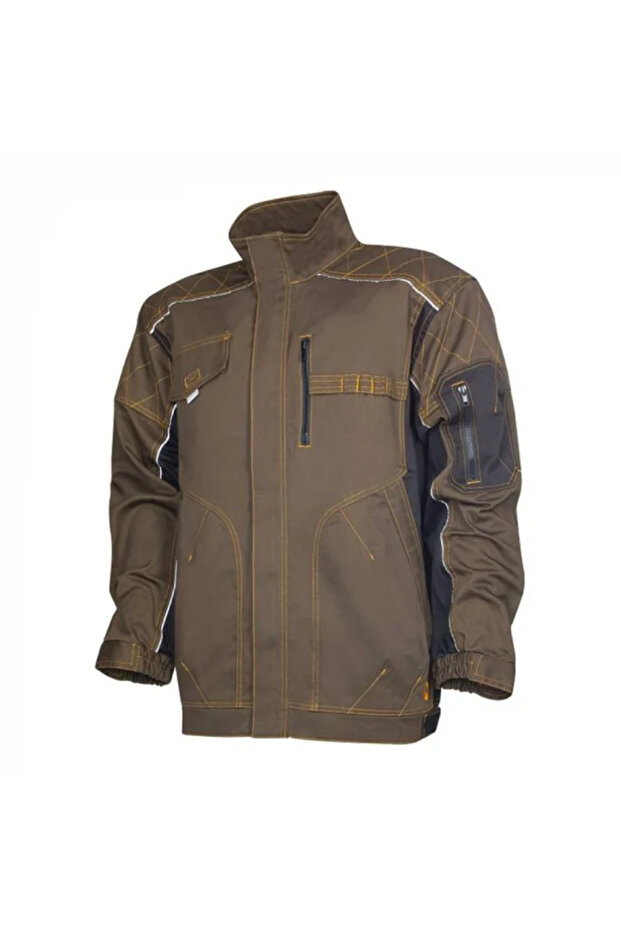 Men's brown-black work jacket, VISION - 1