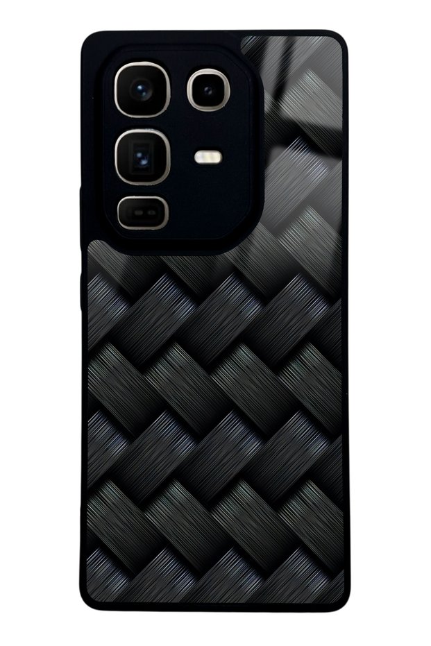 Infinix Note 50 Pro Black Wicker Design Glossy Phone Case