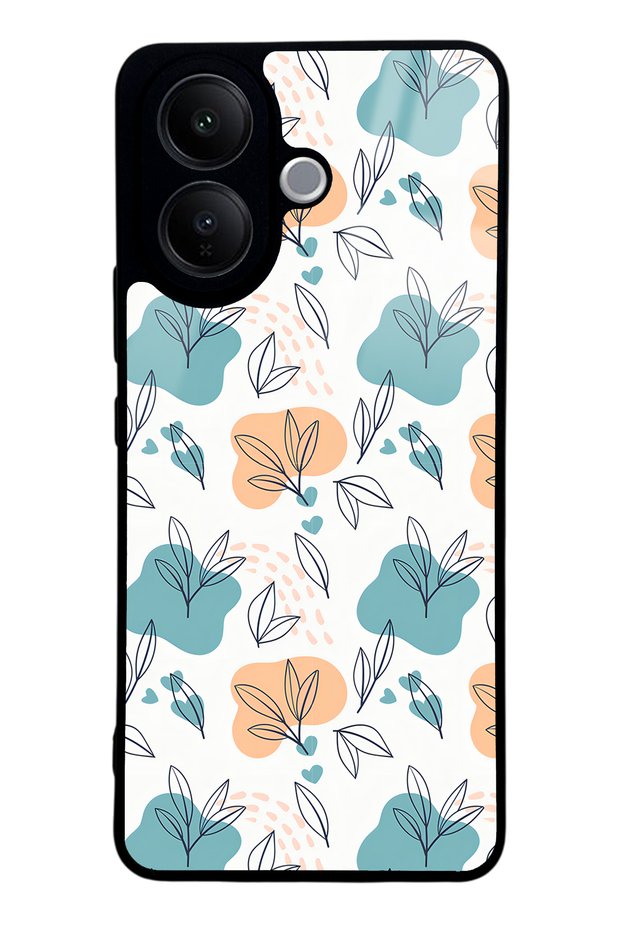 Vivo V60 Lite Glossy Phone Case with Tiny Leaves Design