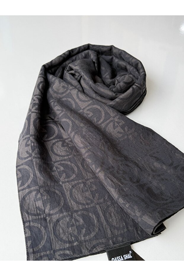 Organic Dubai g Pattern Anthracite Shawl