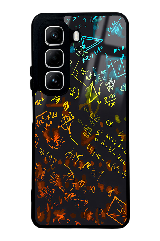 Infinix Hot 50 Glossy Phone Case with Mathematical Design