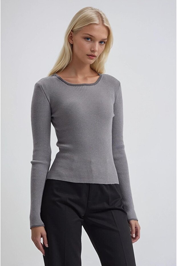 Piped Detail knitwear sweater 1399