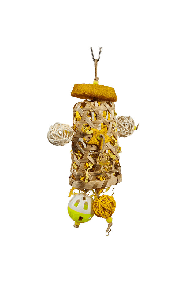 Basket With Ball Bird Toy 28x14cm-BTLB01234