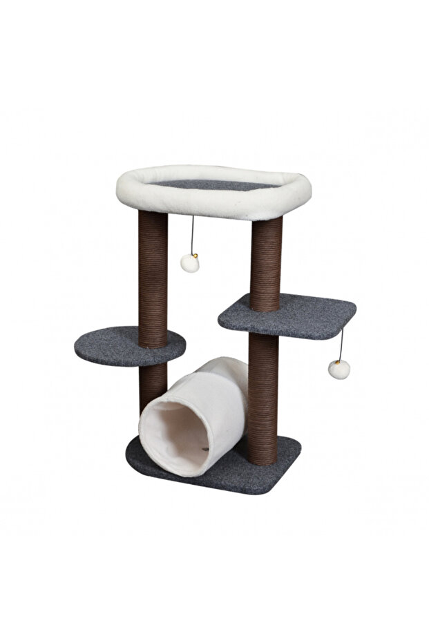 Stylish Cat Tree with Scratch Post 43x33x72cm[Dimension - 43x33x72cm]
