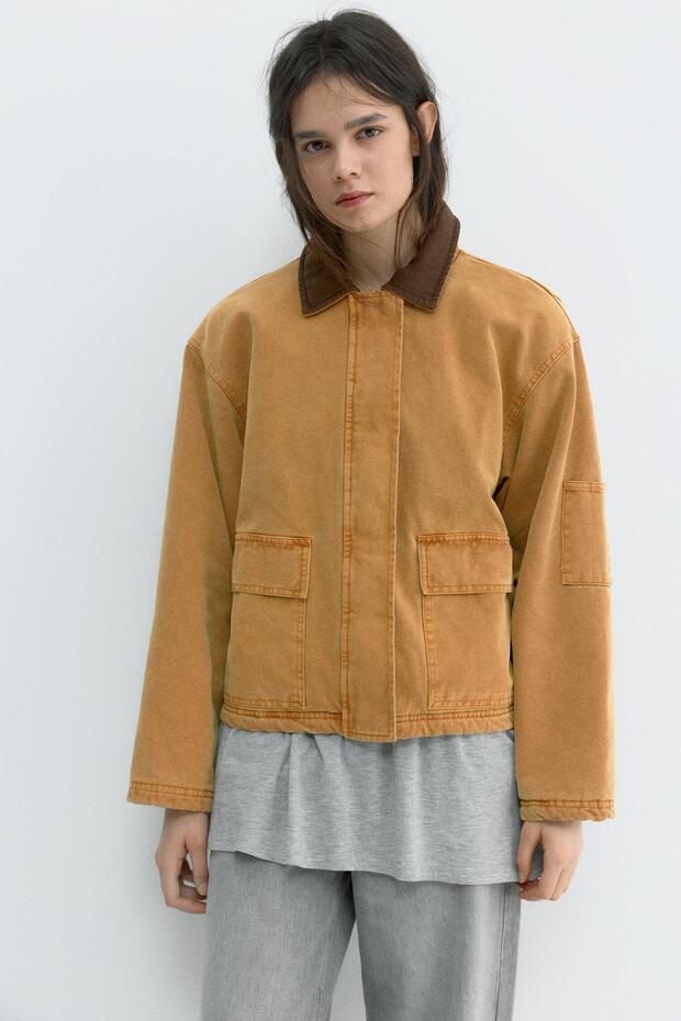 Kombine yakalı ceket - 2