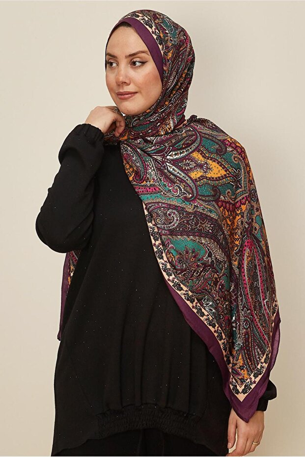 Patterned Cotton Viscose Shawl 8546