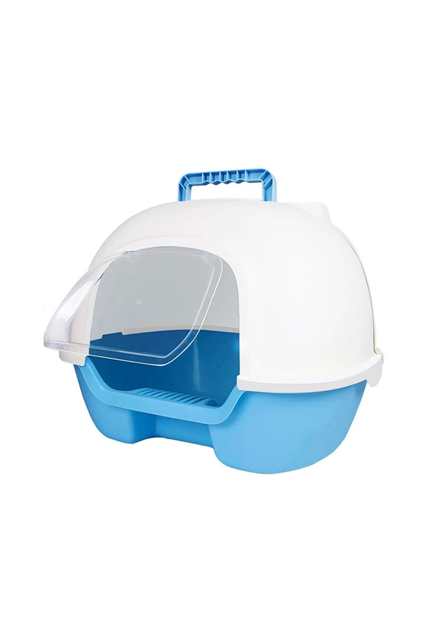 Enclosed Cat Litter Box 50*41*39Cm-Blue