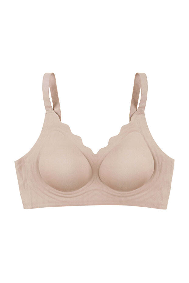 Women's Underwire-Free Laser Stitch-Free Invisible Removable Pad Bra